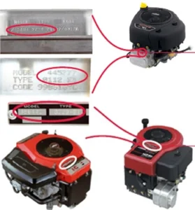 briggs & stratton modelnummer på havetraktorer