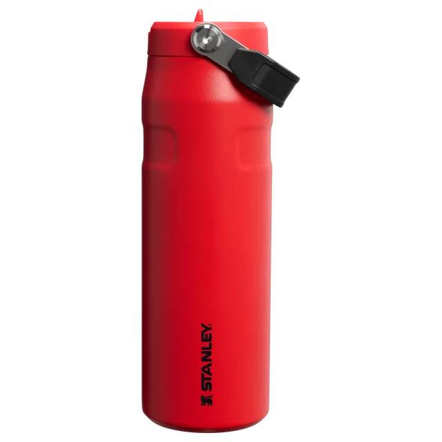 Stanley Aerolight iceflow vandflaske 0,7 liter i rød, chili farve fra siden